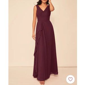 AZAZIE Julianna cabernet bridesmaid dress